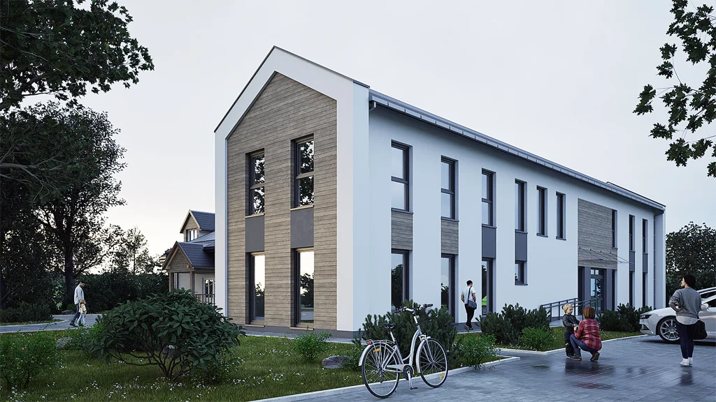 PROJEKTY 14 Wizualizacja rozbudowy Centrum Rehabilitacji w Podolanach